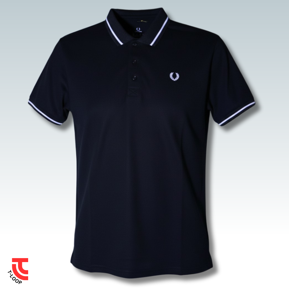 Single Tipped Pique Polo | Black - Image 3