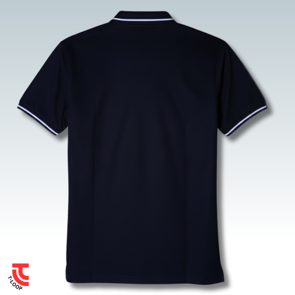 Single Tipped Pique Polo | Black - Image 4