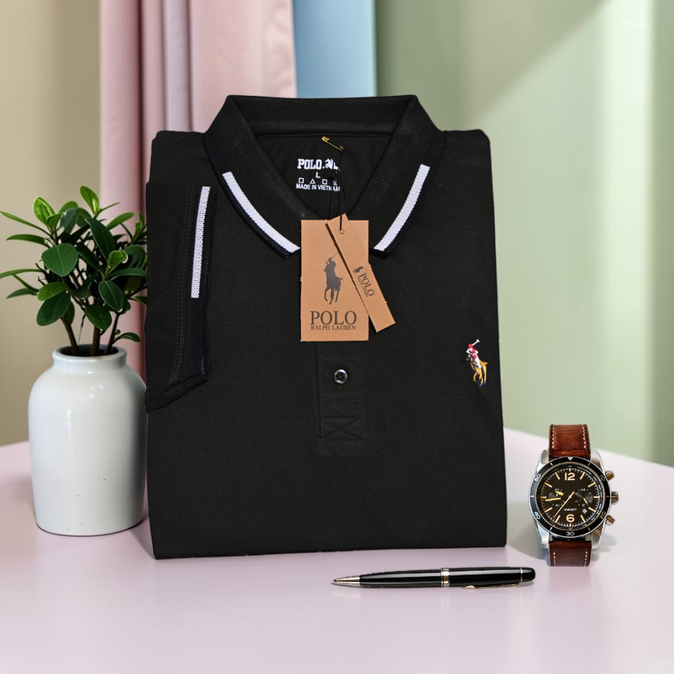 Double Tipped Pique Polo | Dark Olive