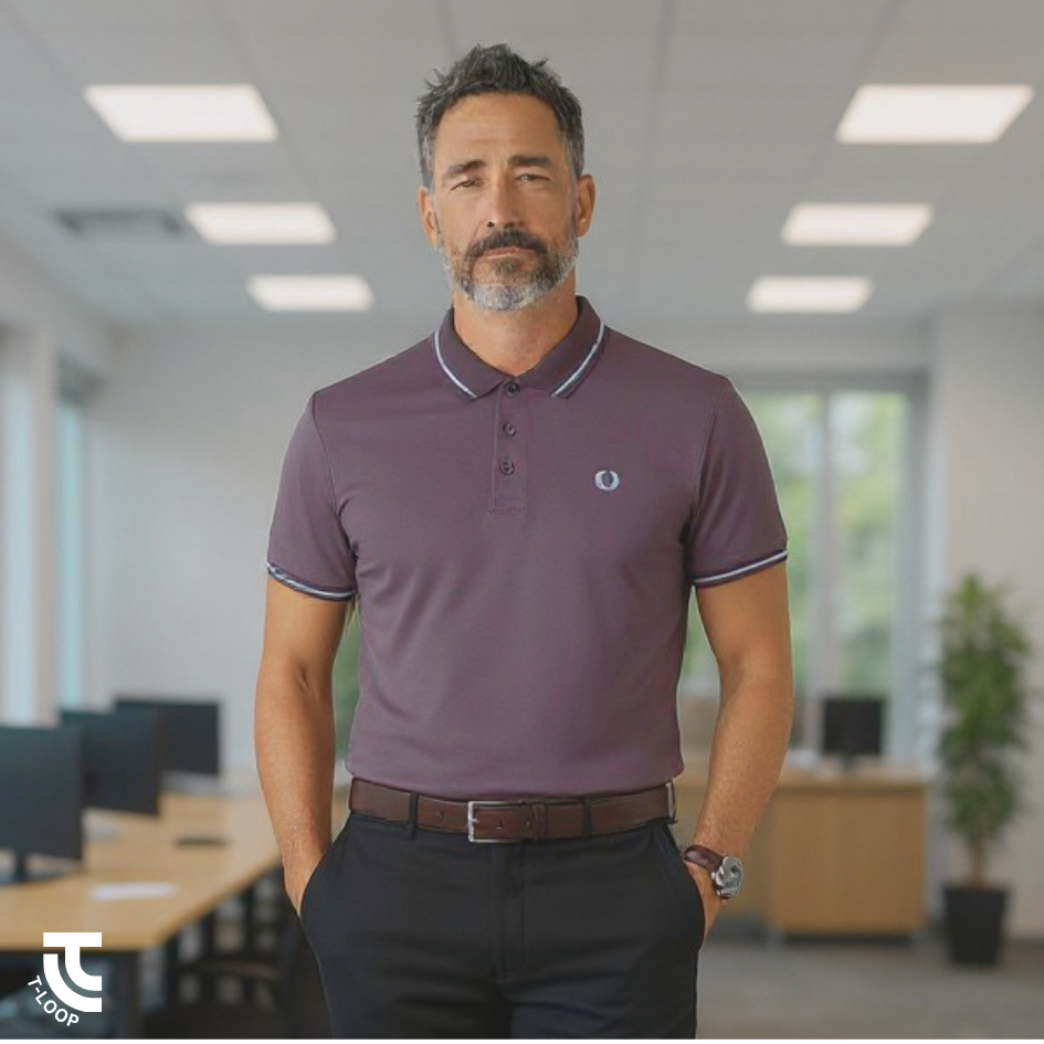 Single Tipped Pique Polo | Peanut Brown - Image 2