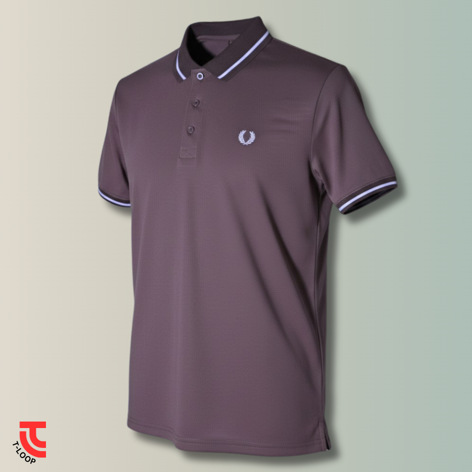 Single Tipped Pique Polo | Peanut Brown - Image 3