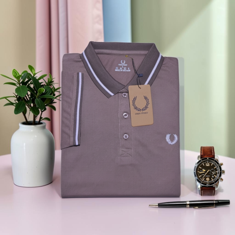 Single Tipped Pique Polo | Peanut Brown