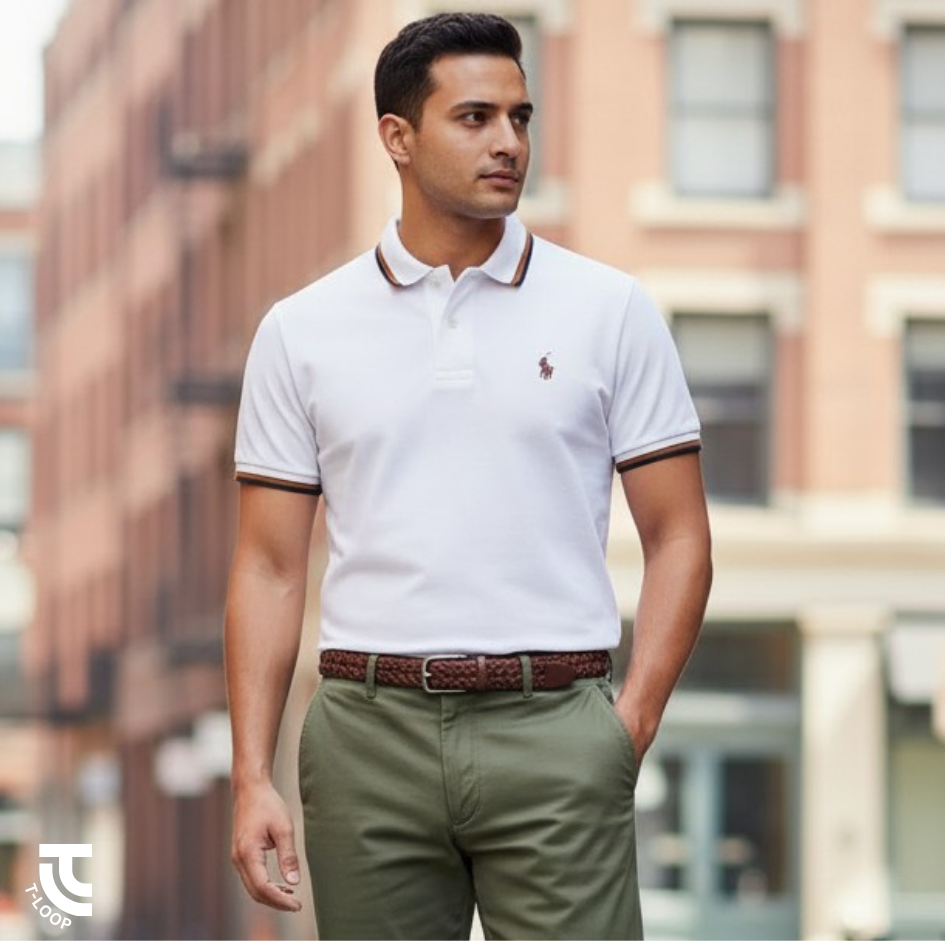 Double Tipped Pique Polo | White - Image 2