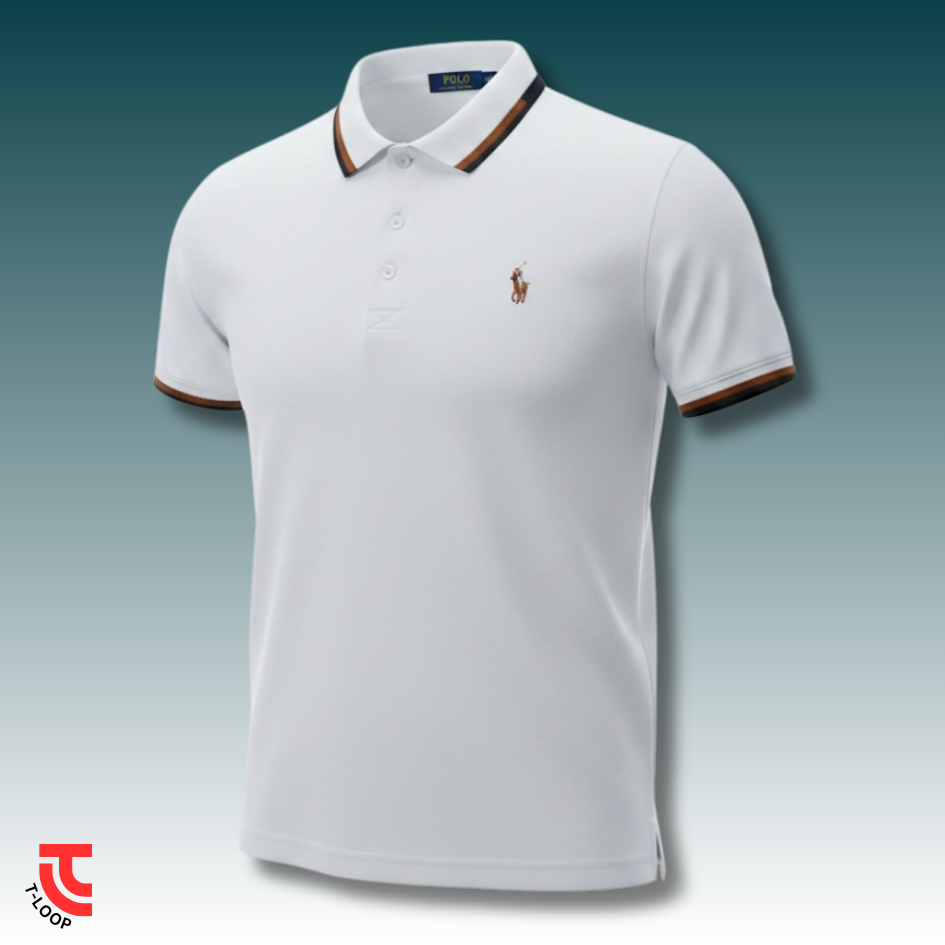 Double Tipped Pique Polo | White - Image 3
