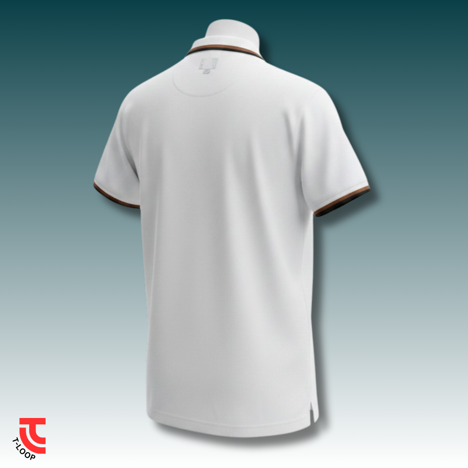 Double Tipped Pique Polo | White - Image 4