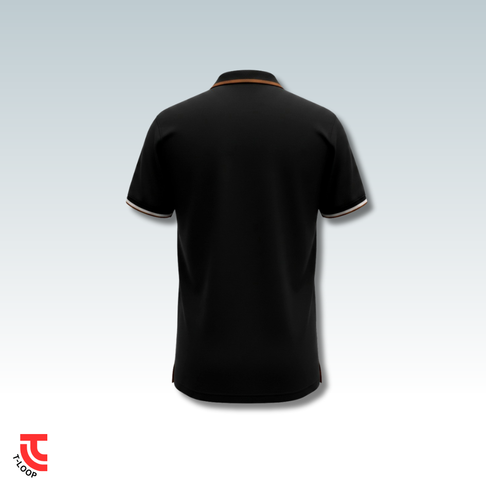 Double Tipped Pique Polo | Black - Image 3