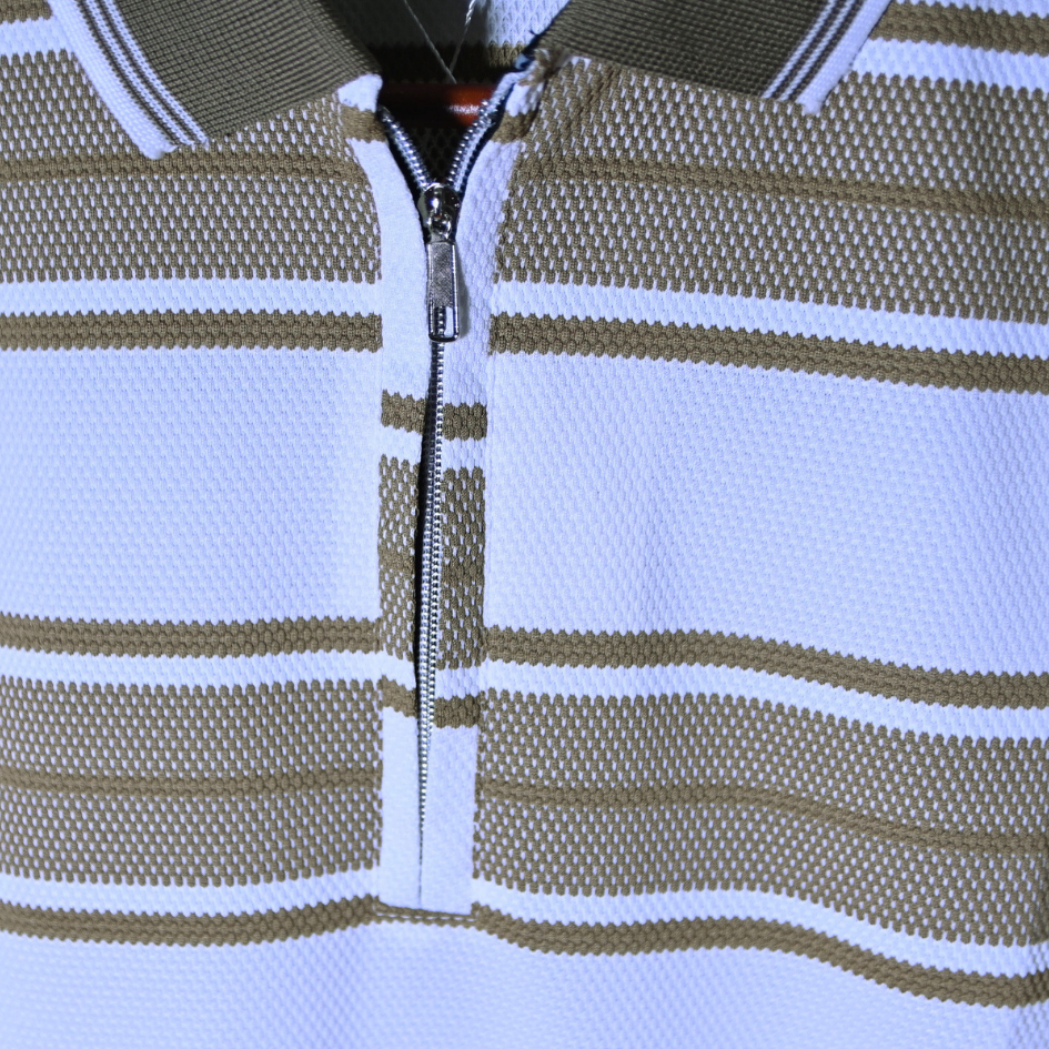 Yarn Dyed Textured Polo | Brown - Image 4