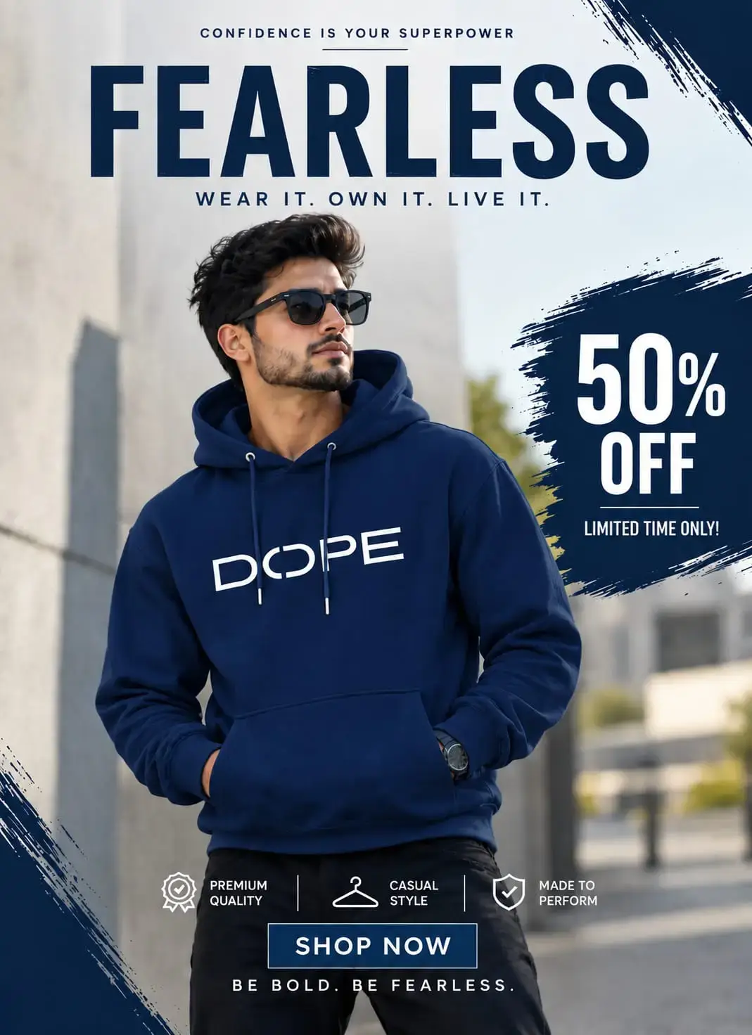 1 Pc Men's Fleece Printed Hoodie - Image 2