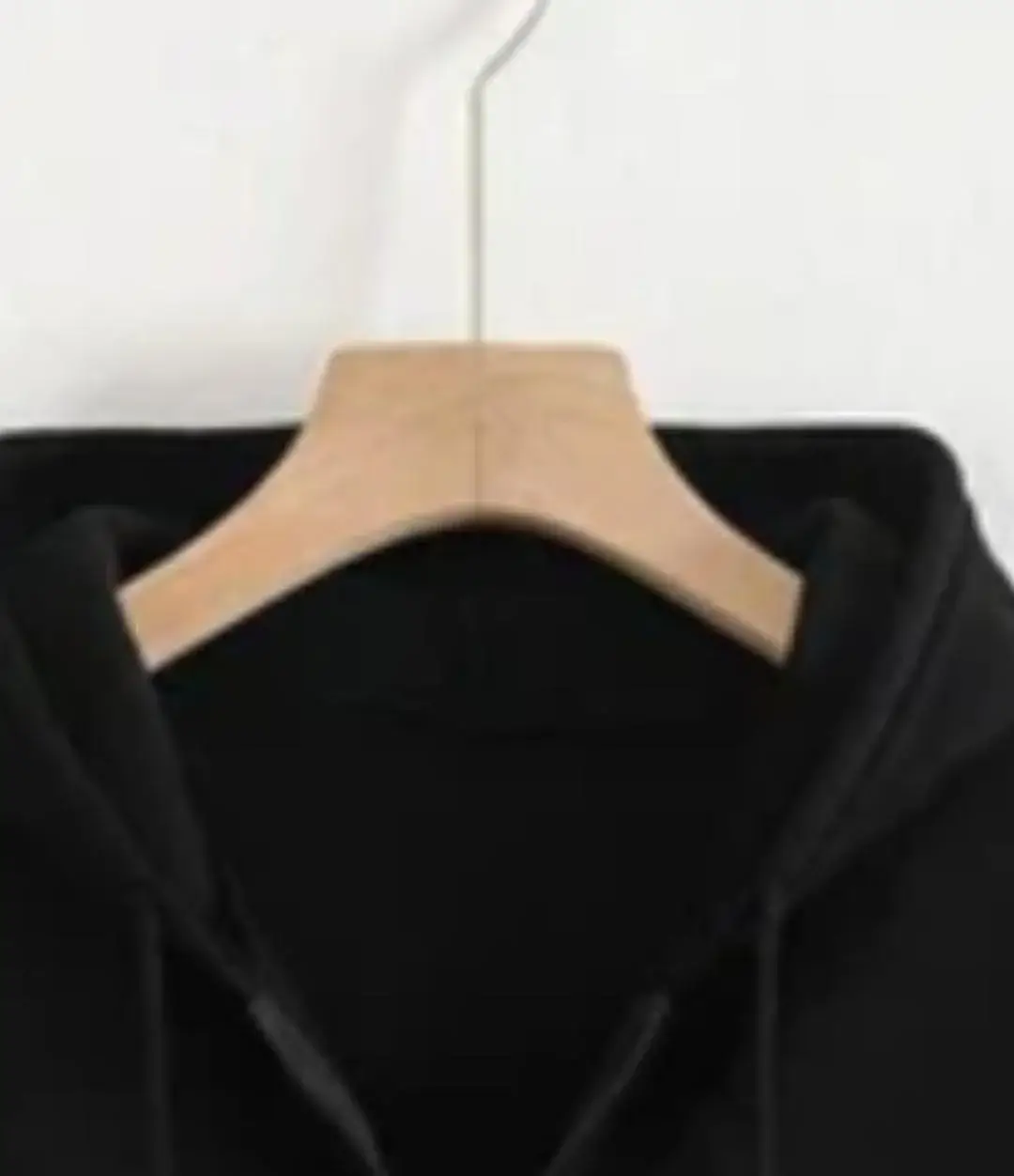 Black Fleece Zip Hoodie for Men Women Winter Warm Daily Wear - Image 2